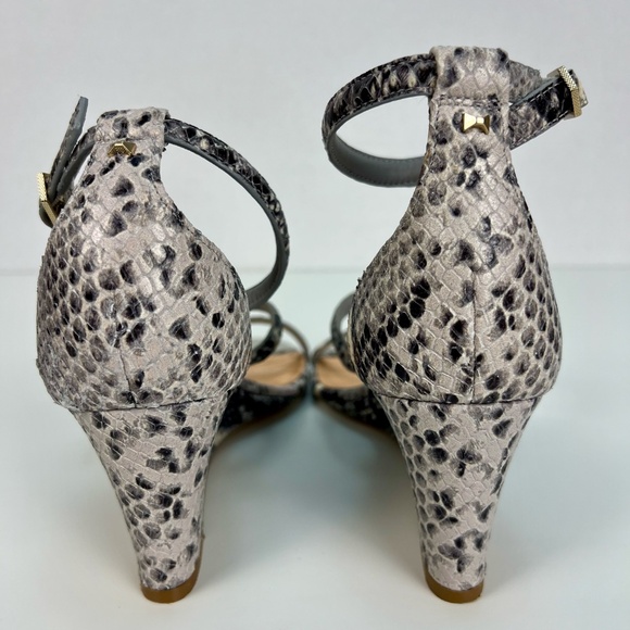 Ted Baker London Wedge Heel Sandal Weliin Snake Print Women's 38.5 US 8 Strappy - Picture 13 of 15
